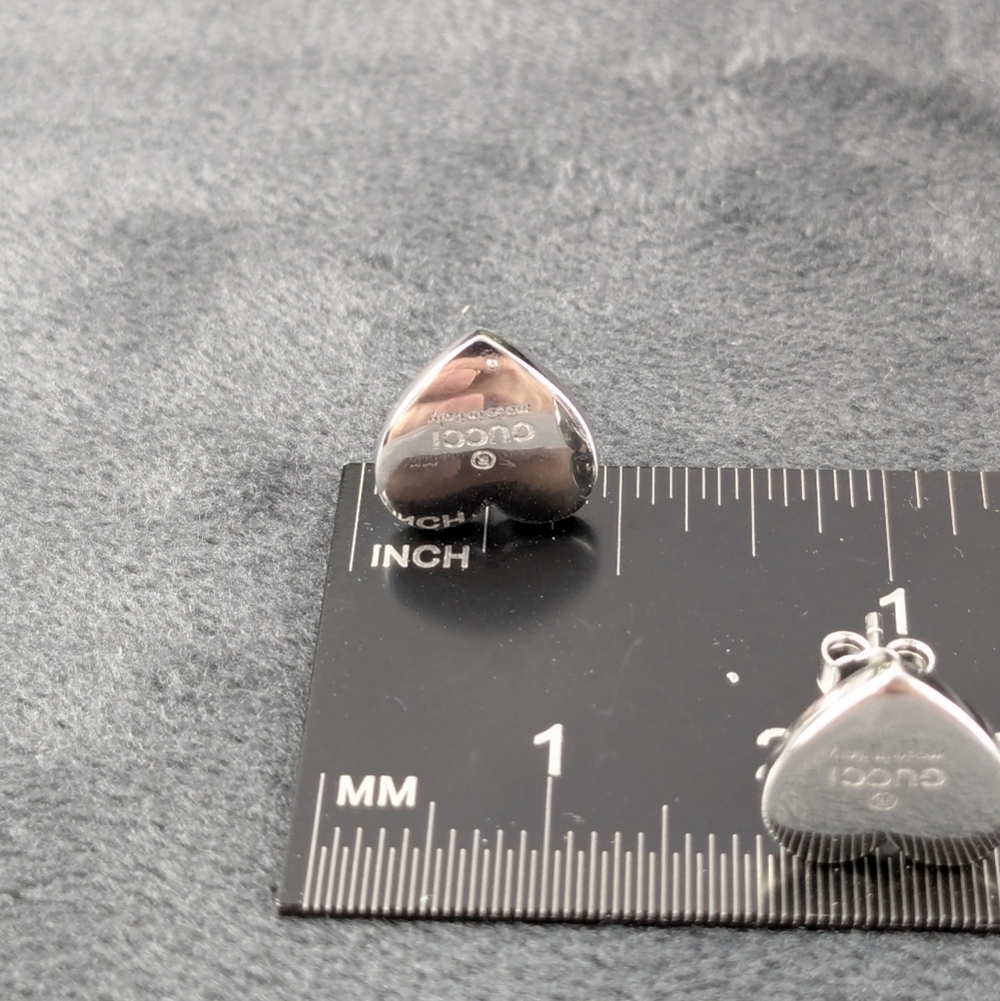 Gucci Heart Pierced Earrings Unisex Men's Women's - Picture 5 of 7